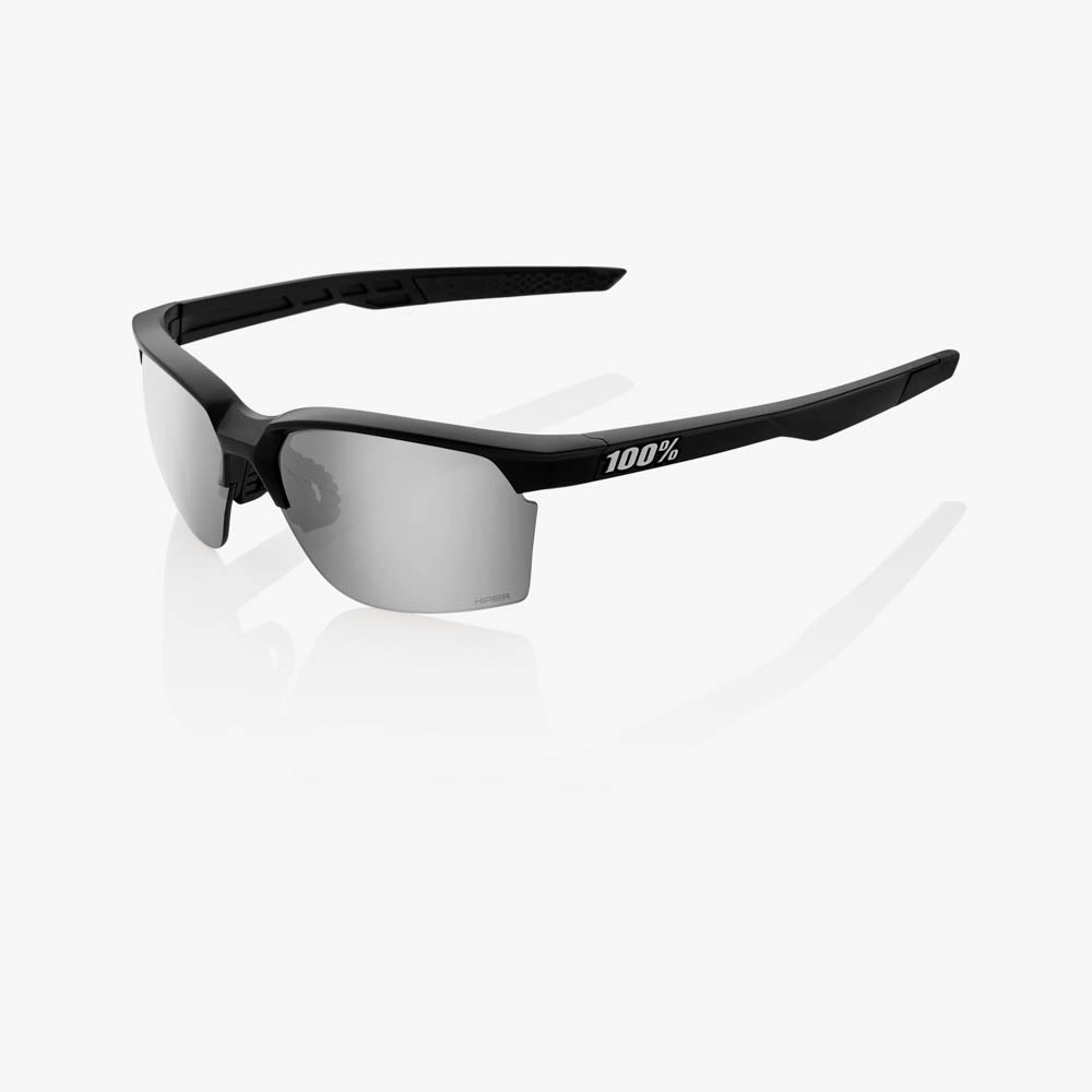100% Sportcoupe Sunglasses, Black/Silver