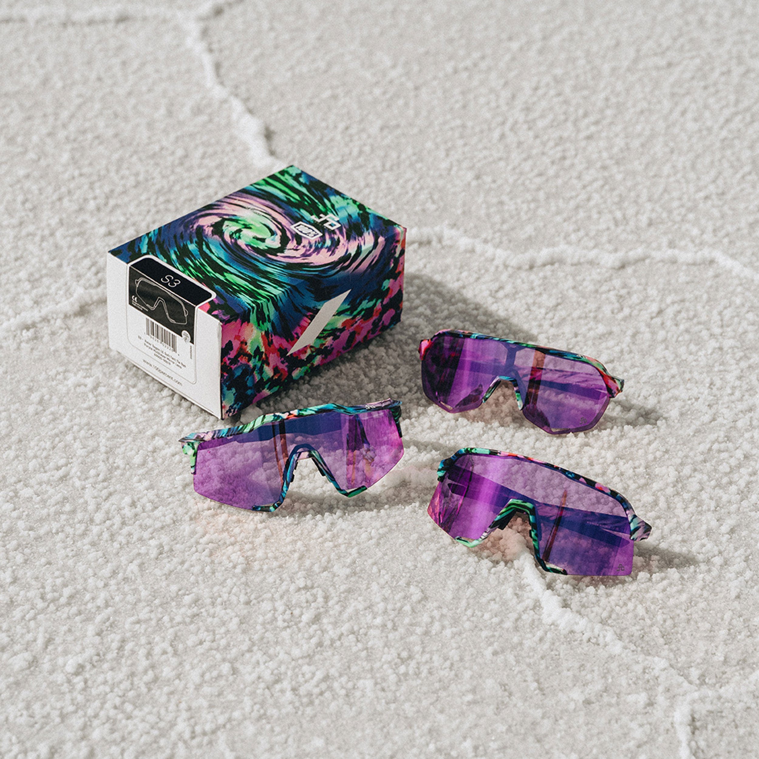 S3™ - Peter Sagan LE Soft Tact Tie Dye - Purple Multilayer Mirror Lens