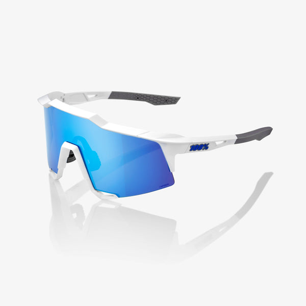 SPEEDCRAFT - Matte White - HiPER Blue Multilayer Mirror Lens – 100%