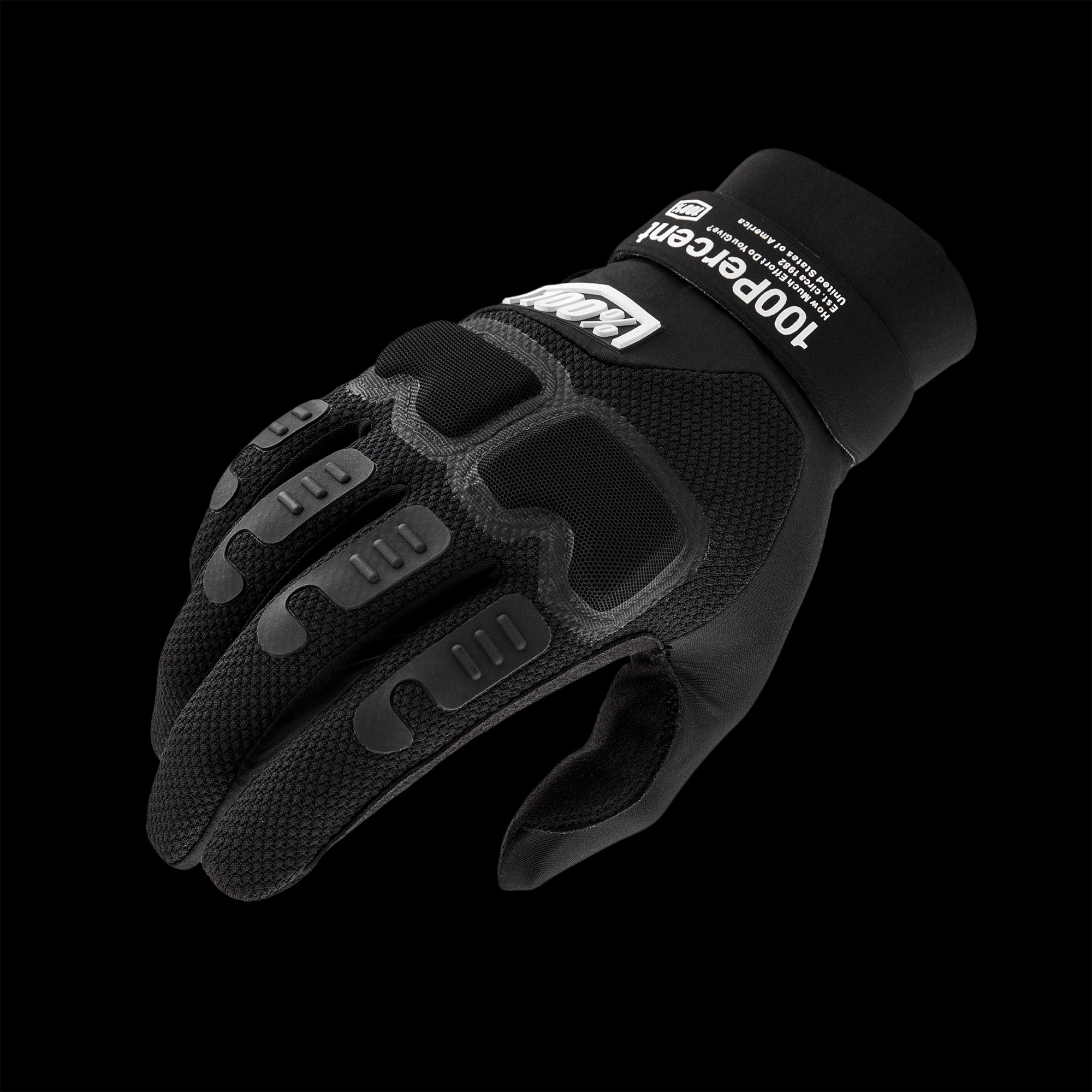 100 Percent - Geomatic Black Gloves