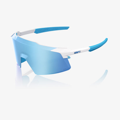 AEROCRAFT - Matte White - HiPER Blue Mirror Lens