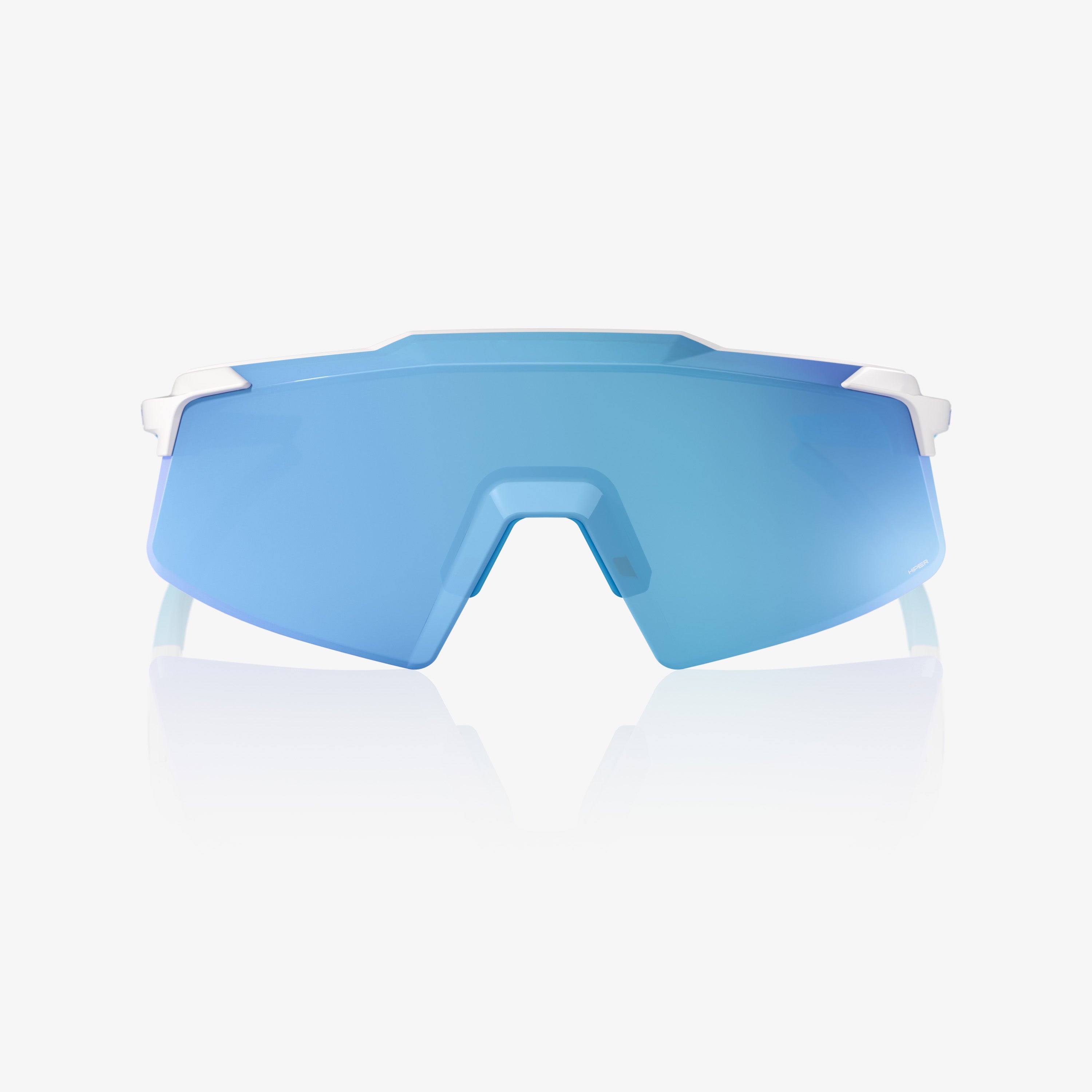 AEROCRAFT - Matte White - HiPER Blue Mirror Lens - Secondary