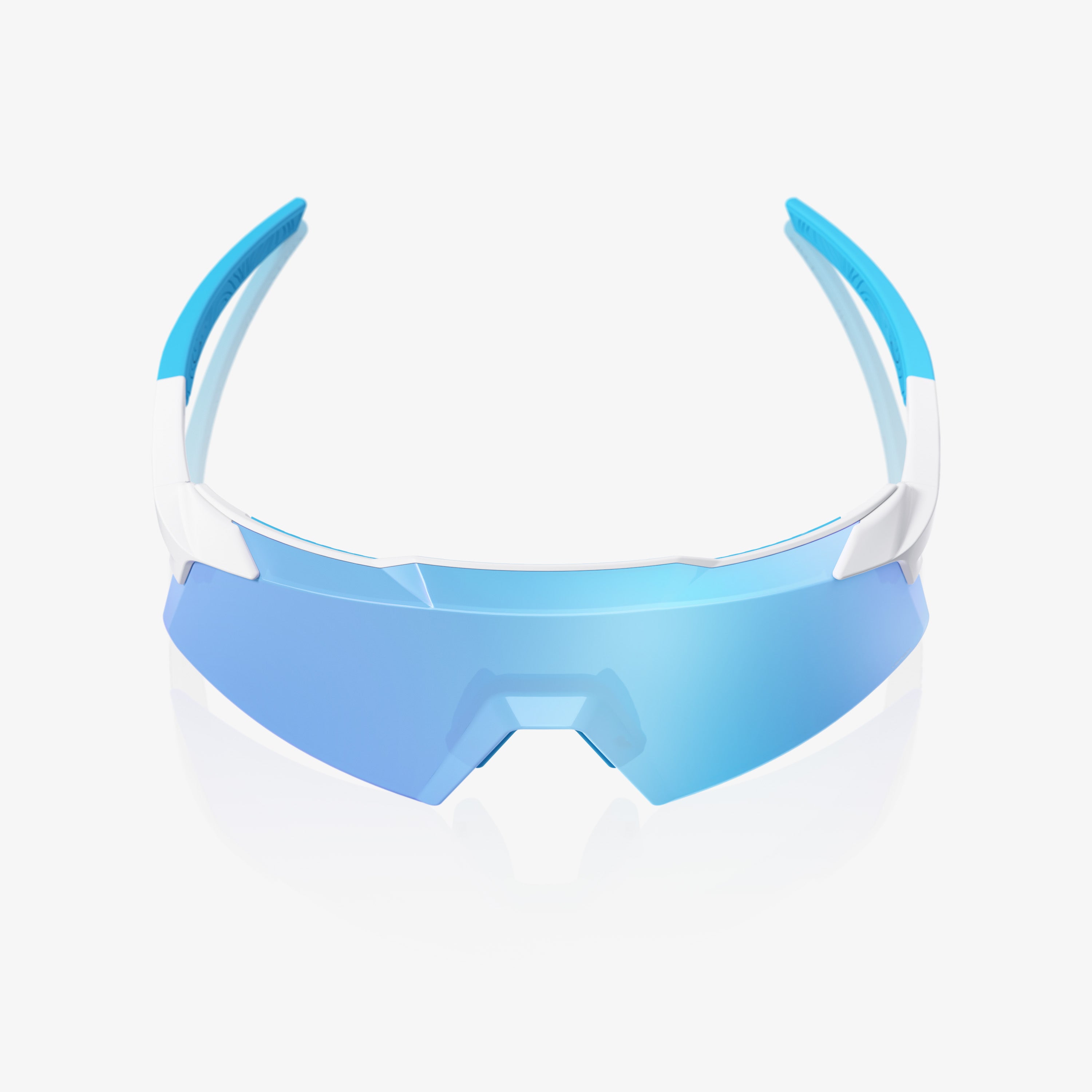 AEROCRAFT - Matte White - HiPER Blue Mirror Lens