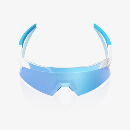 AEROCRAFT - Matte White - HiPER Blue Mirror Lens