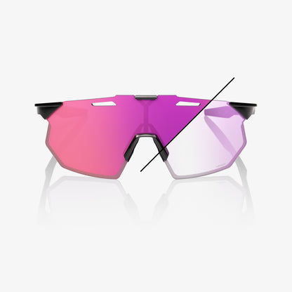 HYPERCRAFT SQ - Gloss Black - Photochromic Purple Mirror