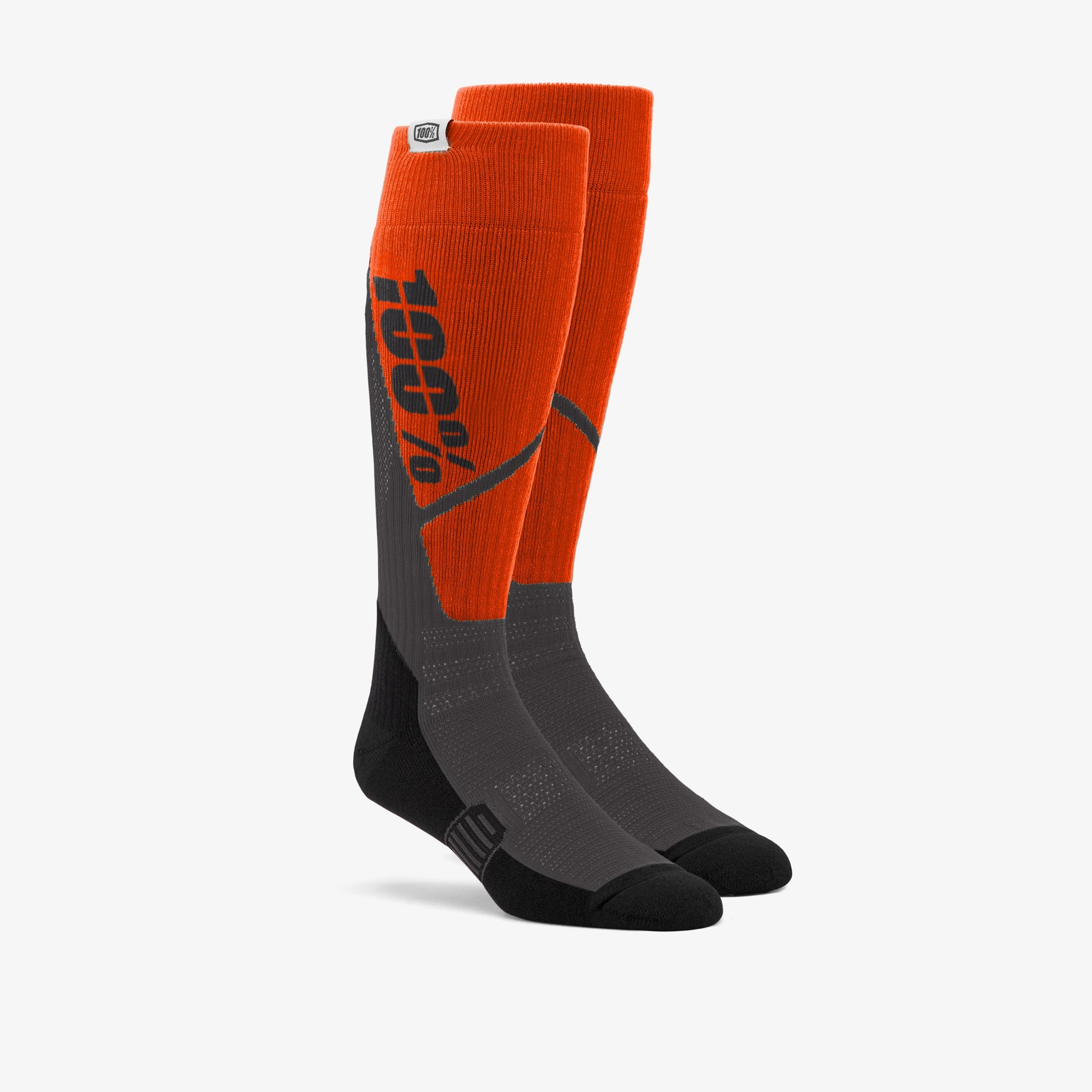 TORQUE Thick Comfort MX Sock Orange/Charcoal