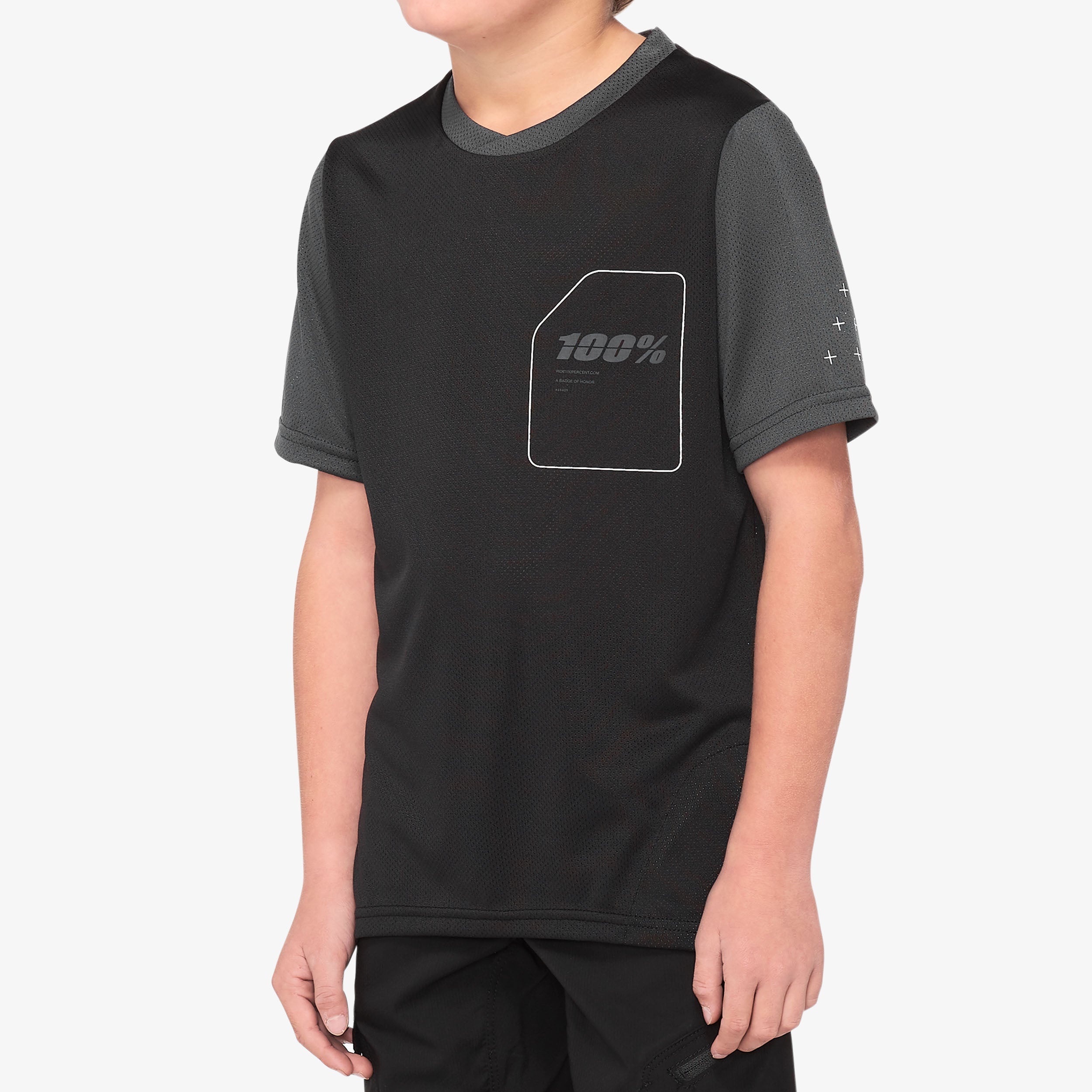 RIDECAMP YOUTH Short Sleeve Jersey Black/Charcoal